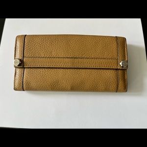Gucci beige leather large wallet